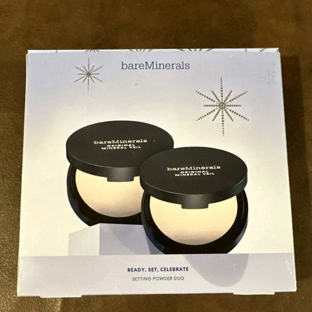 bareMINERALS ORIGINAL Mineral Pressed Setting Powder Duo Set Translucent NIB